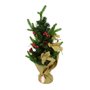 Mini Árvore De Natal Pinhas E Azevinhos