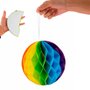 Enfeite Bola Sanfonada Colorida De Papel Para Festa 29x15cm