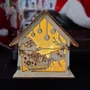 Enfeite Casa Com Led Luminosa MDF Natalina 9 CM