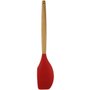 Espátula Culinária Silicone Cabo De Madeira 31cm Vermelho