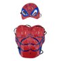 Fantasia Máscara Capa E Peitoral Homem Aranha