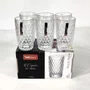 Jogo 6 Copos De Vidro Bico De Abacaxi Transparente 400 ML