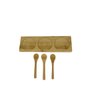 Kit 3 Potes Acrílico Com Tampa E Colher Bambu