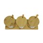 Kit 3 Potes Acrílico Com Tampa E Colher Bambu