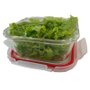 Kit 5 Potes De Vidro Hermético Quadrado 320ml Mek