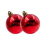 Kit Bolas De Natal Vermelho 2 Unidades 6cm