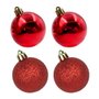 Kit Bolas De Natal Vermelho 4 Unidades 4cm