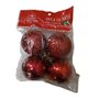Kit Bolas De Natal Vermelho 4 Unidades 4cm