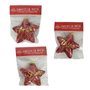 Kit 12 Enfeites Natalinos Estrela Palavras 12cm