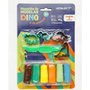 Kit Massa De Modelar 6 Cores 5 Moldes Dino