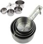 Kit Medidores Em Aço Inox 4 Peças