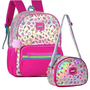 Kit Mochila Costas Com Lancheira Holográfico Happy Sorvetes