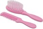 Kit Cabelo Para Bebê Escova E Pente Rosa