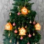 Enfeite Casa Com Led Luminosa MDF Natalina 9 CM