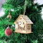 Enfeite Casa Com Led Luminosa MDF Natalina 9 CM