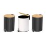 Lixeira Pedal 5L Tampa De Bambu Clink