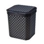 Lixeira Rattan 5L Com Tampa Preto4
