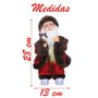 Papai Noel Cajado Musical Movimento 4 Leds Natal