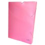 Pasta Ofício Aba Com Elástico 4cm 33,5x4x23,5cm Top Line Perolizada Rosa