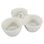 Petisqueira Porcelana 3 Divisórias Branca Hauskraft
