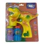 Pistola Lança Bolhas Luz E Som Dino A Pilha