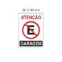 Placa Atenção Garagem 20x30cm