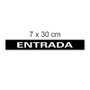 Placa Empurre 7x30cm Fundo Preto