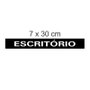 Placa Escritório 7x30cm Preto