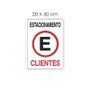 Placa Estacionamento Clientes 20x30cm