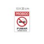 Placa Proibido Fumar 15x20cm
