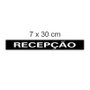 Placa Recepção 7x30cm Fundo Preto