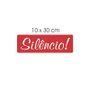 Placa Silêncio 10x30cm Vermelho