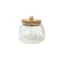 Pote De Vidro Com Tampa Bambu 450ml