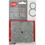 Protetor Adesivo Quadrado Feltro 4cm 8 Unidades