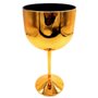 Taça Gin Metalizada Dourada