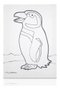 Tela De Pintura Desenhada Riscada 16 x 22cm Desenho Pinguim