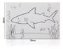 Tela De Pintura Desenhada Riscada 20 X 30cm Desenho Tubarão