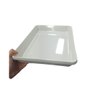 Travessa Retangular Funda Melamina Premium 40x28cm Branco Bestfer