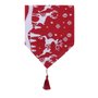 Trilho De Mesa Natal Vermelho Renas 33x180cm