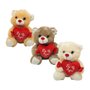 Urso Pelúcia 20cm Coração Cores Sortidas
