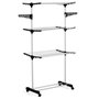 Varal De Roupa Dobrável Vertical Elevare 165cm Cor Preto MEK