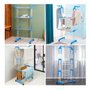 Varal De Roupa Vertical Móvel De Chão 3 Andares Multiuso Imporiente