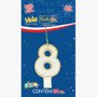 Vela Glitter Número 8 Ouro