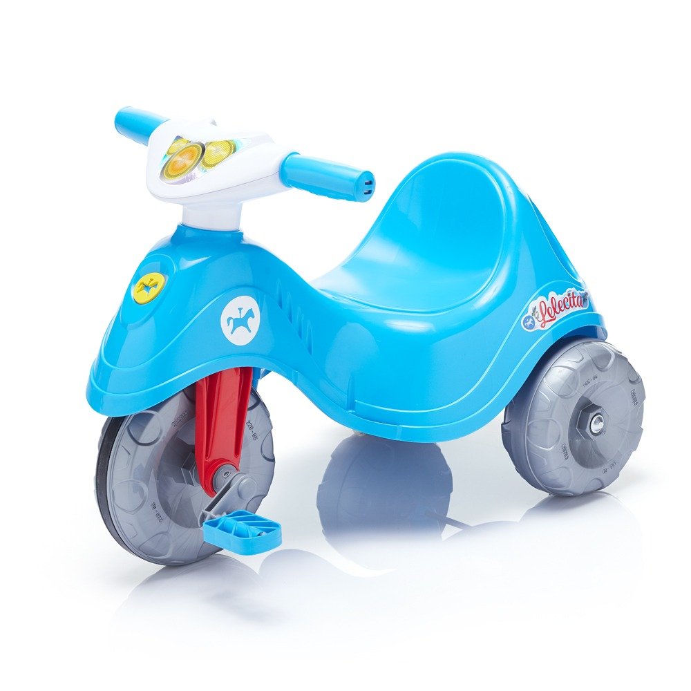 Motoca Infantil C/ Som Haste Passeio Pedal Fusca Fouks Azul