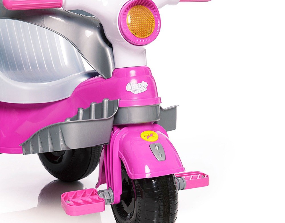 Triciclo Infantil Com Empurrador Velocita Classic Rosa - Bom Preço